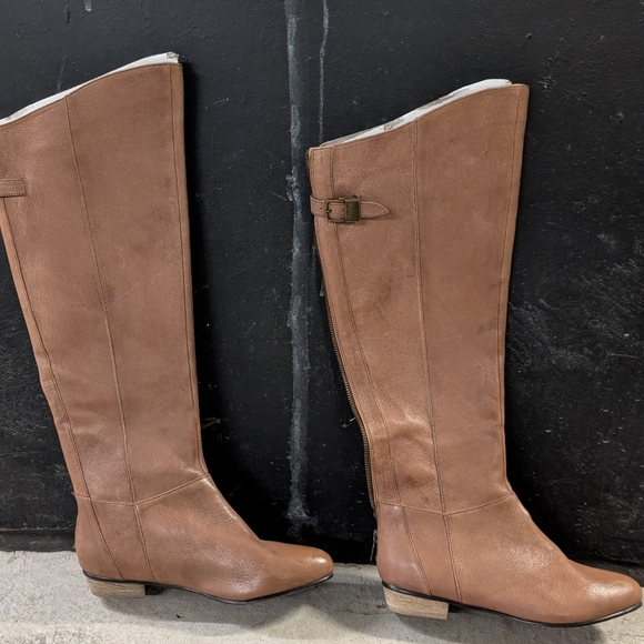 Steve Madden Cher tan leather knee-high boots - Picture 3 of 8